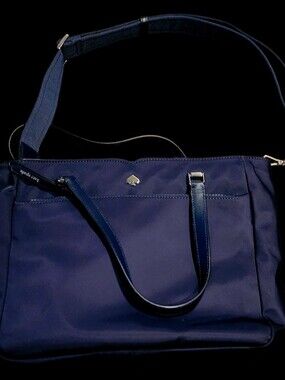 ♠️ Kate Spade Chelsea Jae Navy Nylon Tote ~ Silver Hardware ~ Gorgeous Bag!